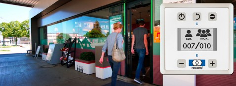 Aantal bezoekers per ruimte reguleren